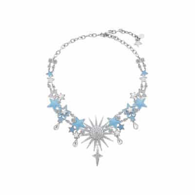 Collier Etoiles bleu et cristal zhang zhehan-by on aura tout vu