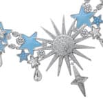 Collier Etoiles bleu et cristal zhang zhehan-by on aura tout vu