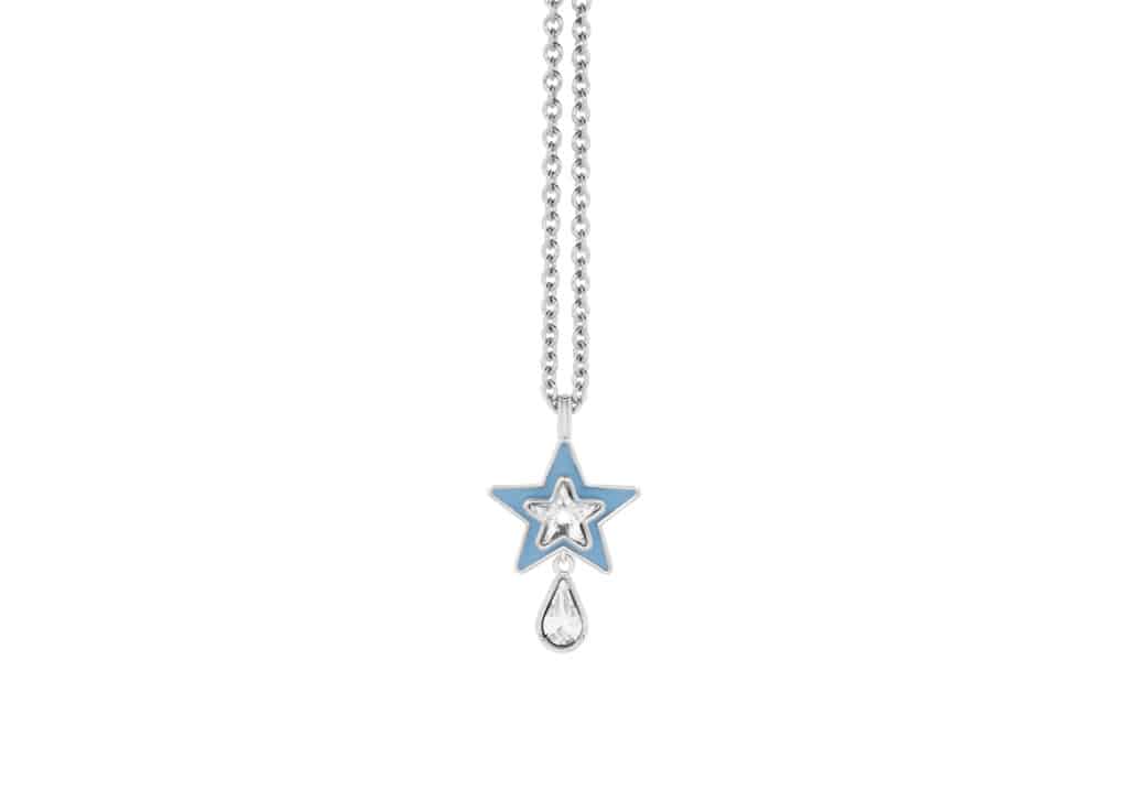 Pendentif bleu et cristal zhang zhehan-by on aura tout vu